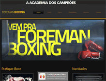 Tablet Screenshot of foremanboxing.com.br